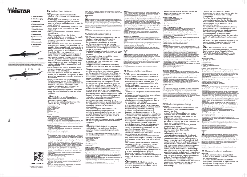 Page n°1 - Manuel utilisateur TriStar HD-2420