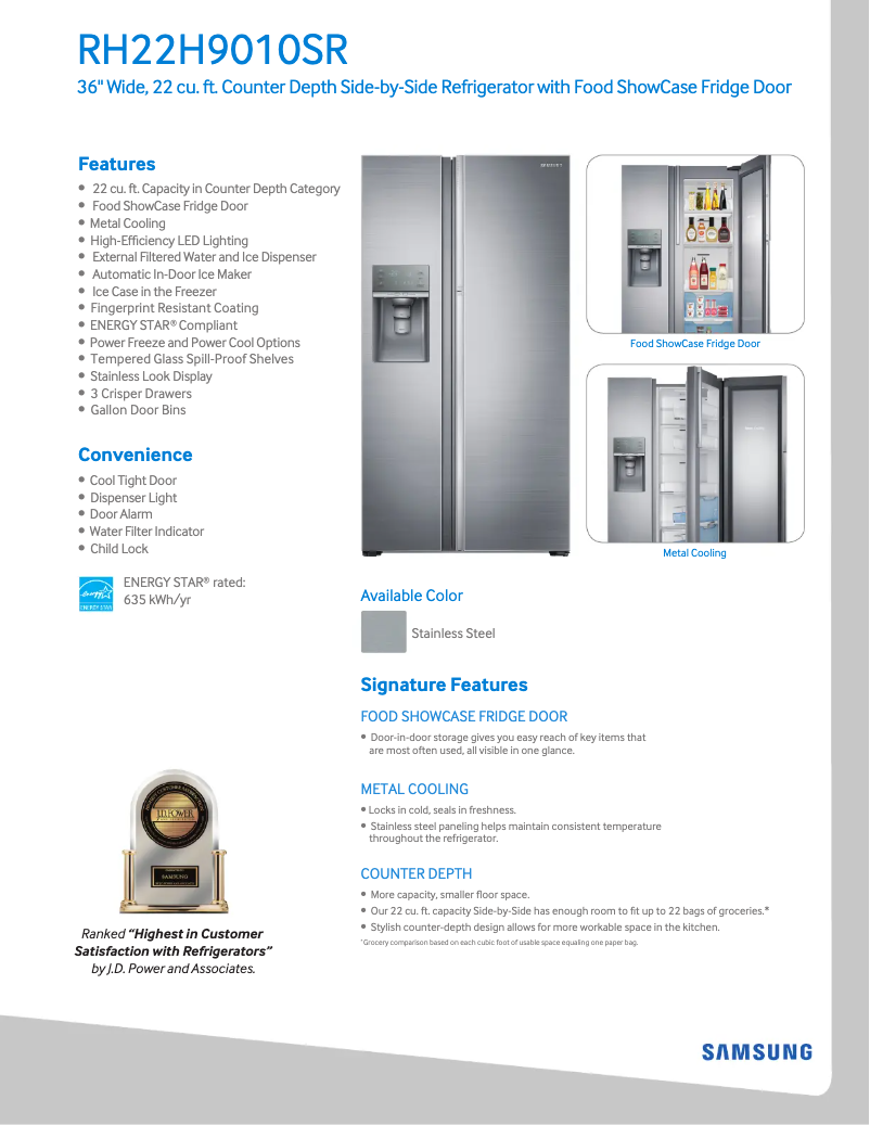 Image de la première page du manuel de l'appareil RH22H9010