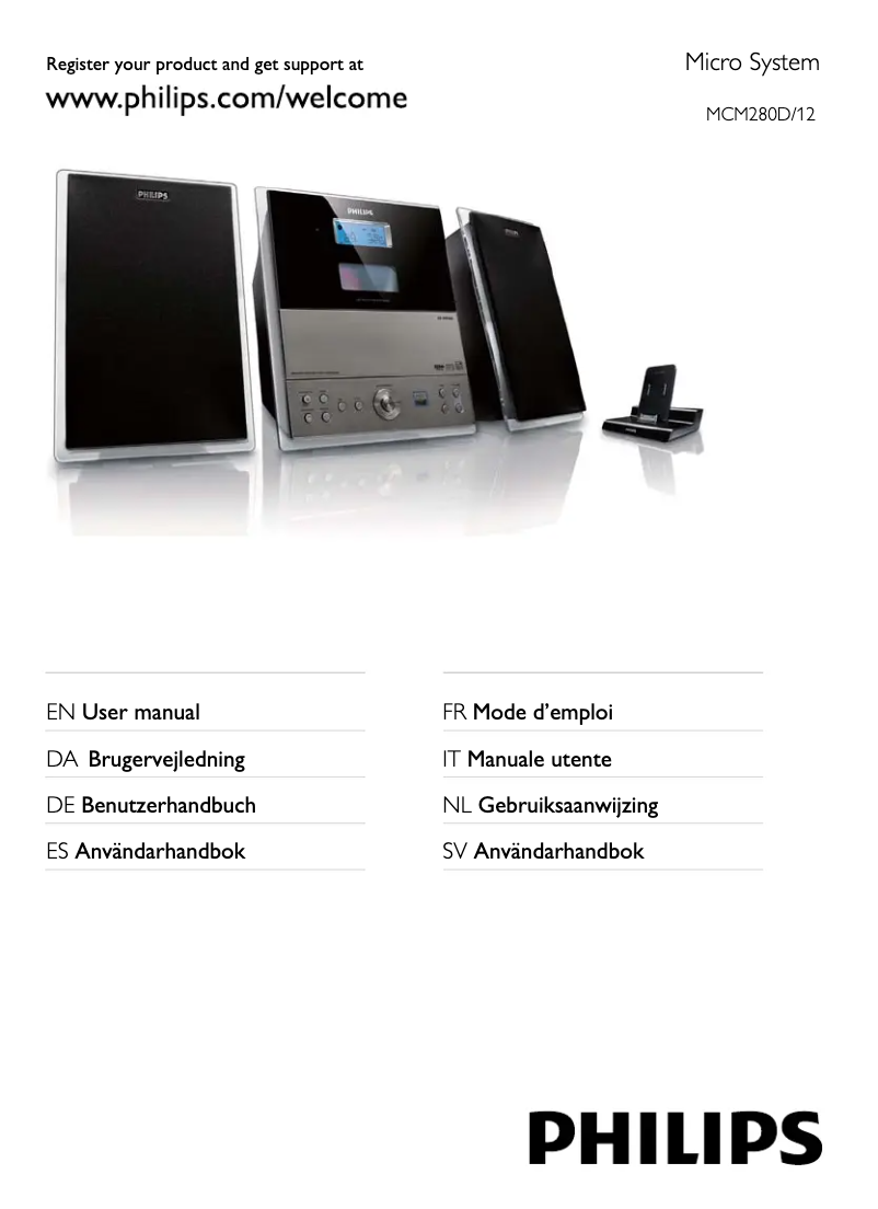 Imagen de la primera página del manual del dispositivo MCM280D