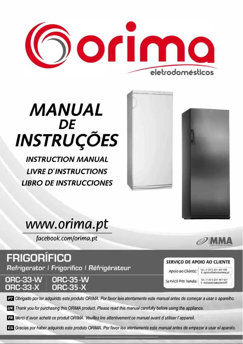 Page n°1 - Manuel utilisateur Orima ORC-35-X