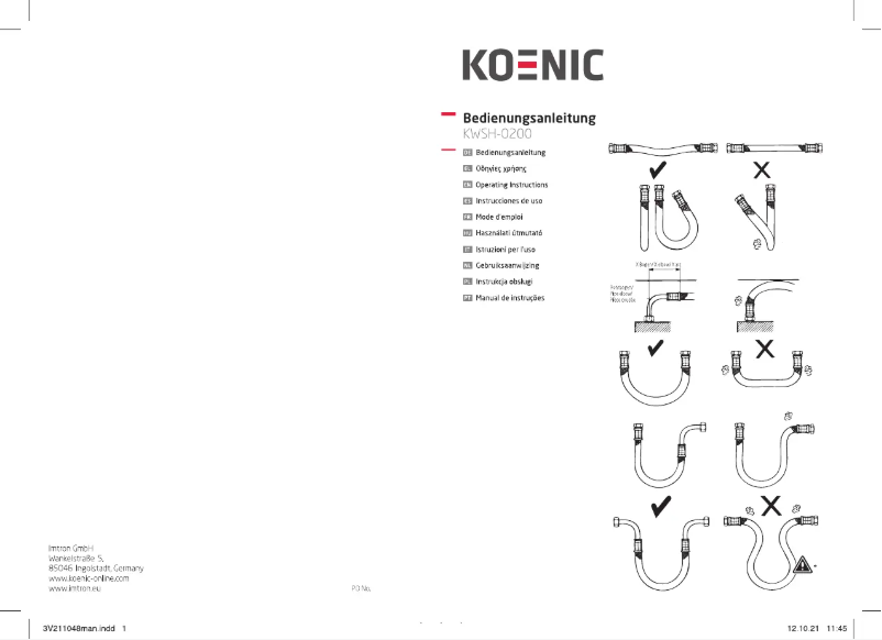 Page 1 de la notice Manuel utilisateur Koenic KWSH-0200