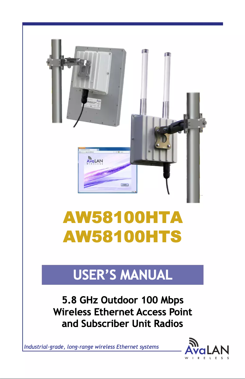 Página 1 del manual Manual de usuario AvaLAN AW58100HTA