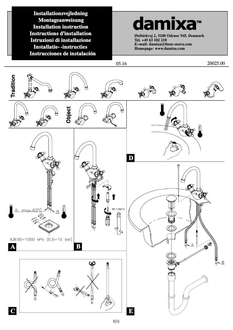 Page 1 de la notice Manuel utilisateur Damixa 3702900