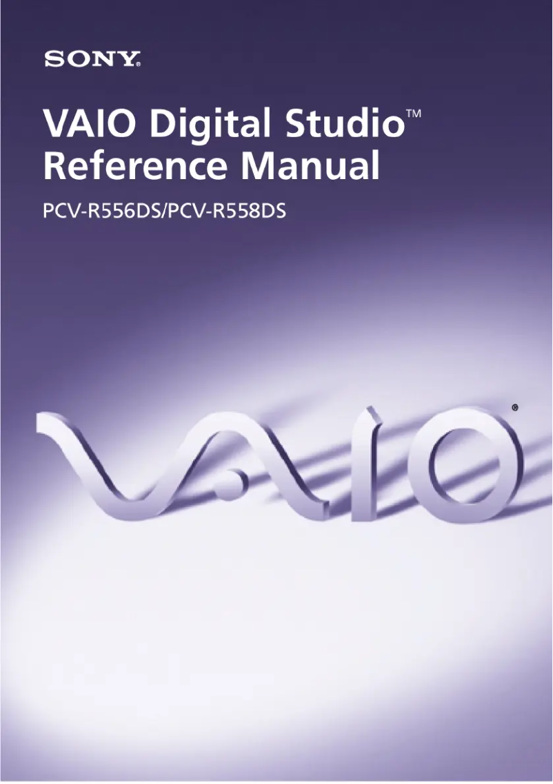 Image de la première page du manuel de l'appareil Vaio PCV-R556DS