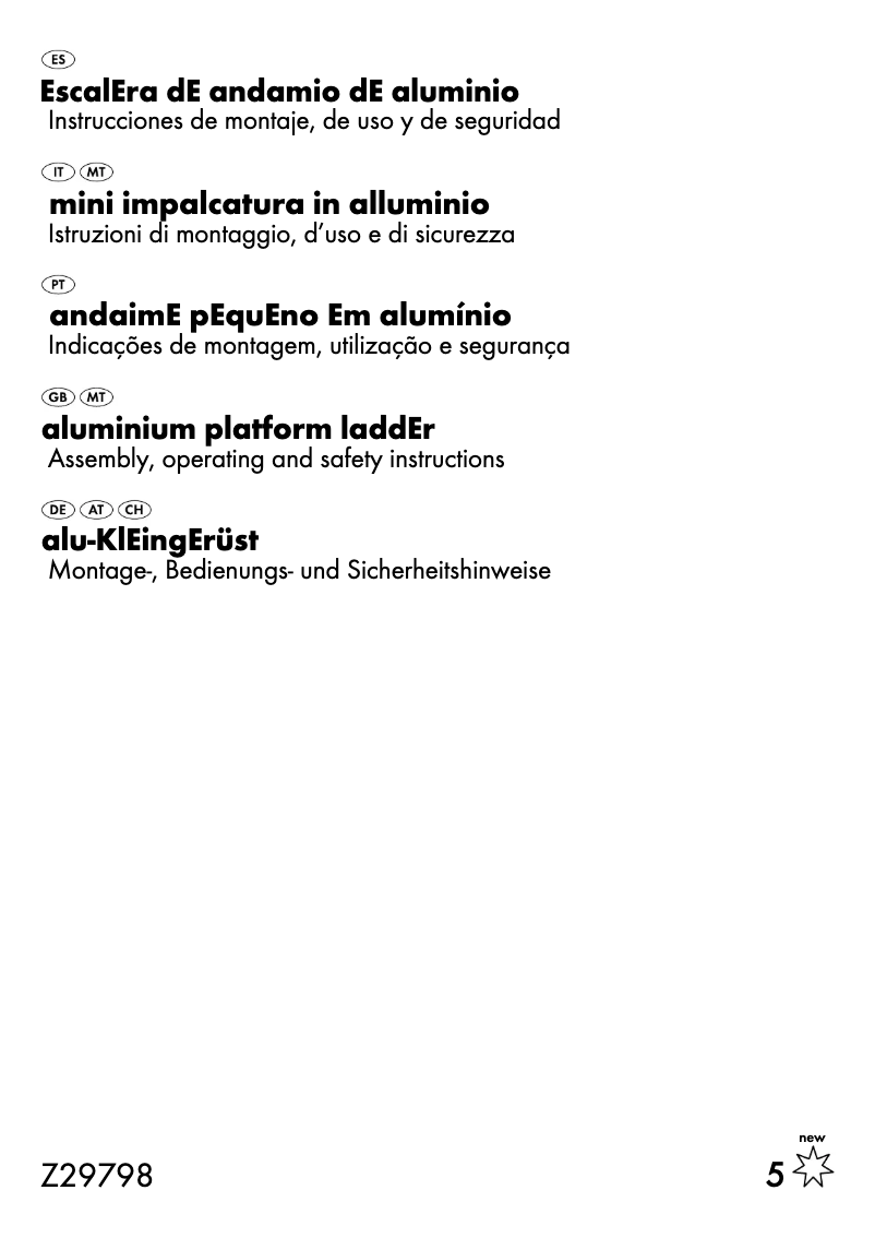 Image de la première page du manuel de l'appareil Z29798