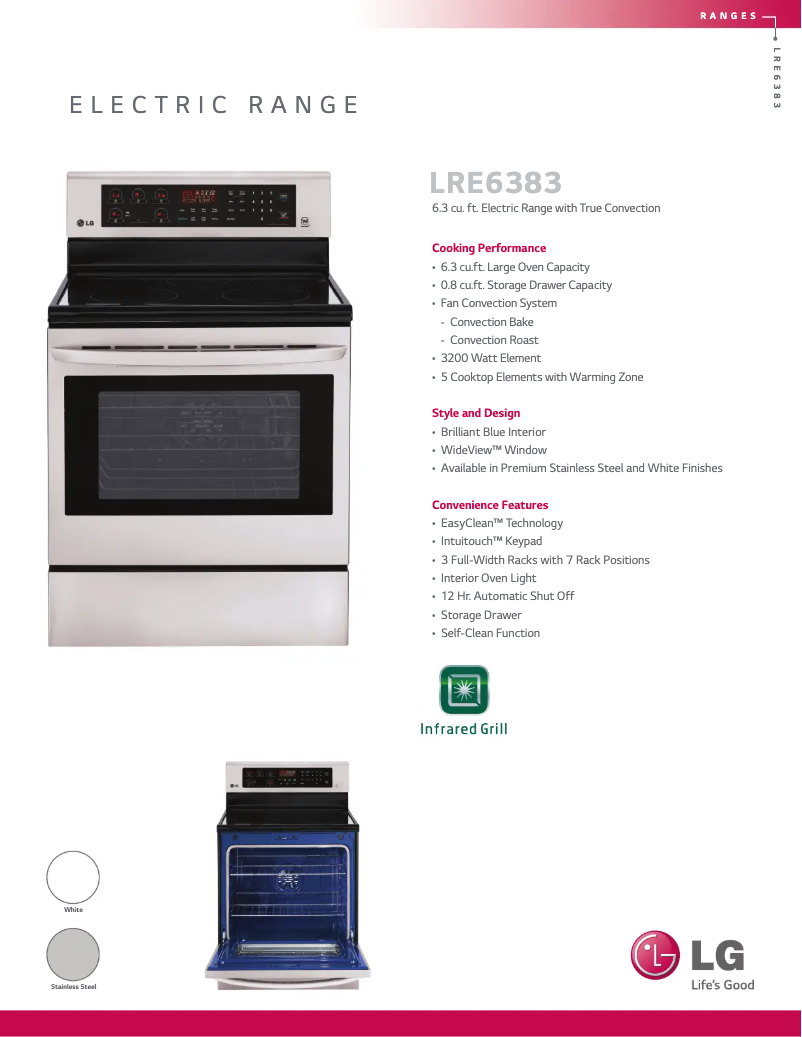 Image de la première page du manuel de l'appareil LRE6383ST