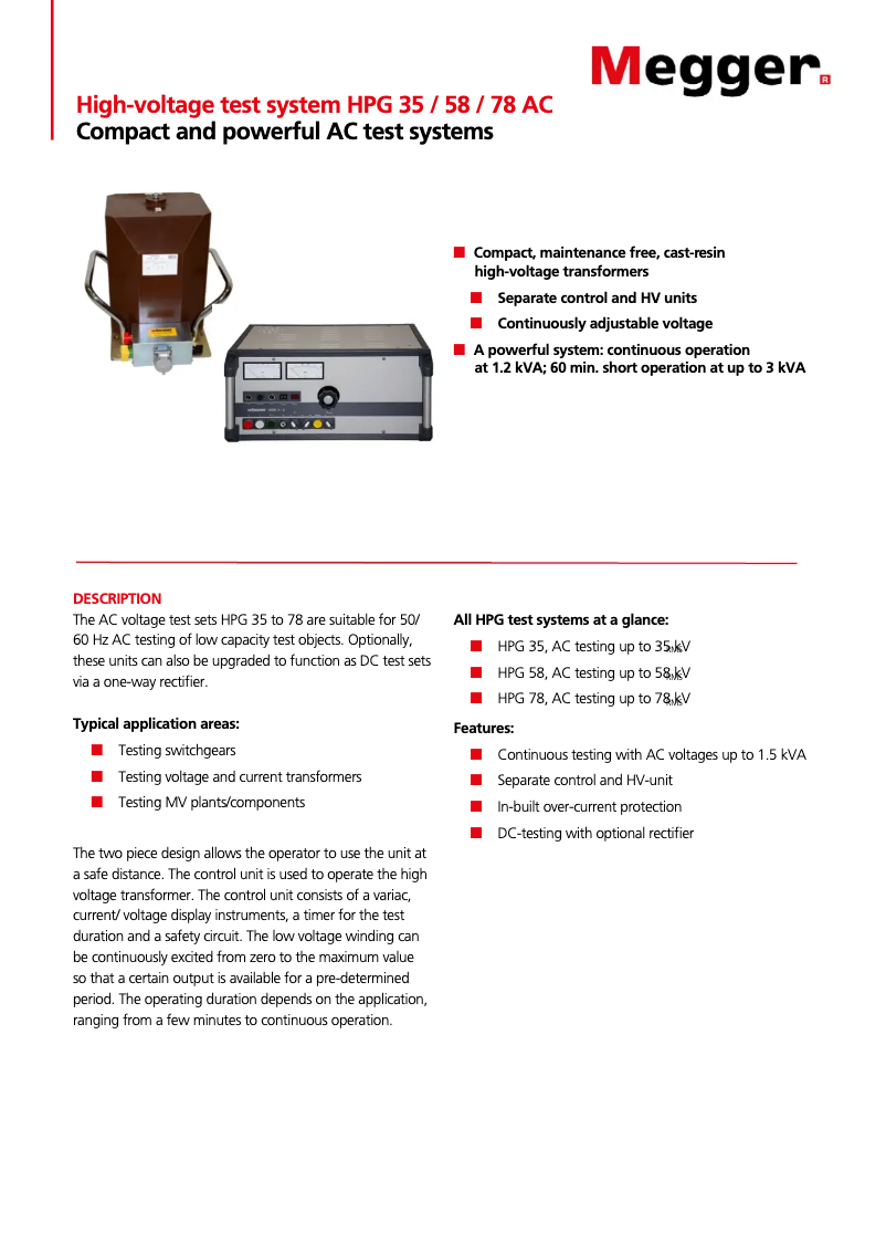 Image de la première page du manuel de l'appareil HPG 35-AC
