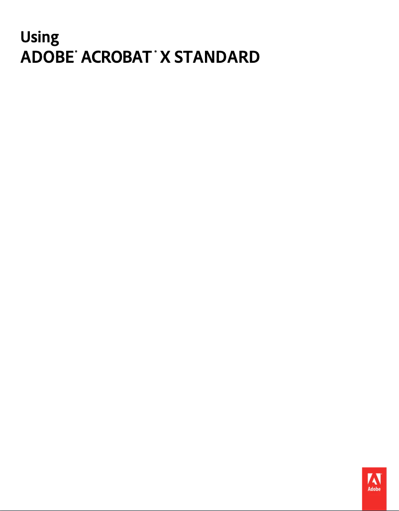 Page n°1 - Manuel utilisateur Adobe Acrobat X Standard