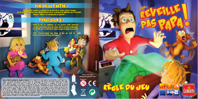 Page 1 de la notice Manuel utilisateur Goliath Réveille pas papa