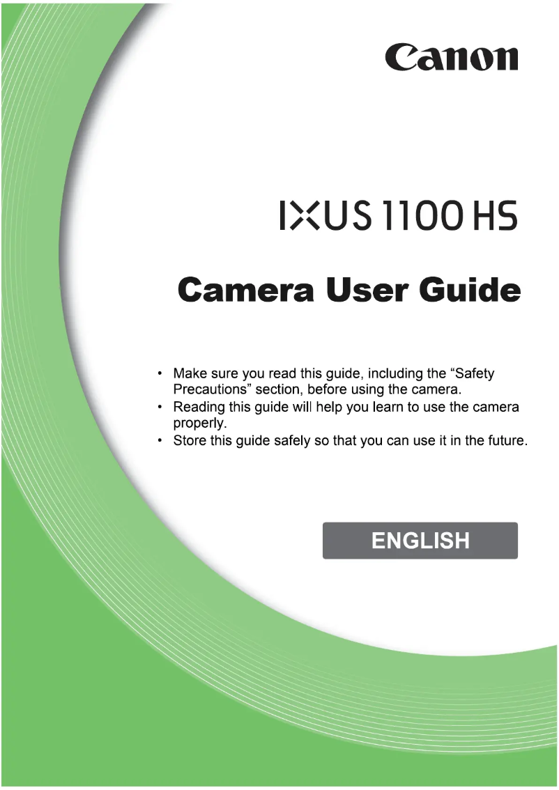 Image de la première page du manuel de l'appareil Ixus 1100 HS