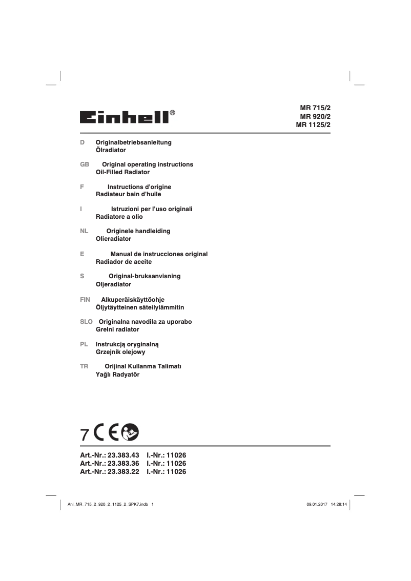 Image de la première page du manuel de l'appareil MR 715/2