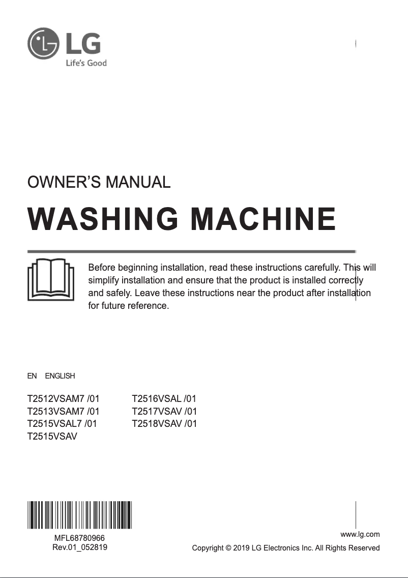 Image de la première page du manuel de l'appareil T2515VSAV