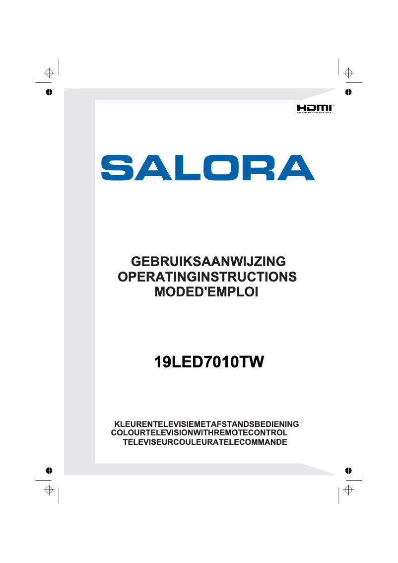 Page 1 de la notice Manuel utilisateur Salora 19LED7010TW