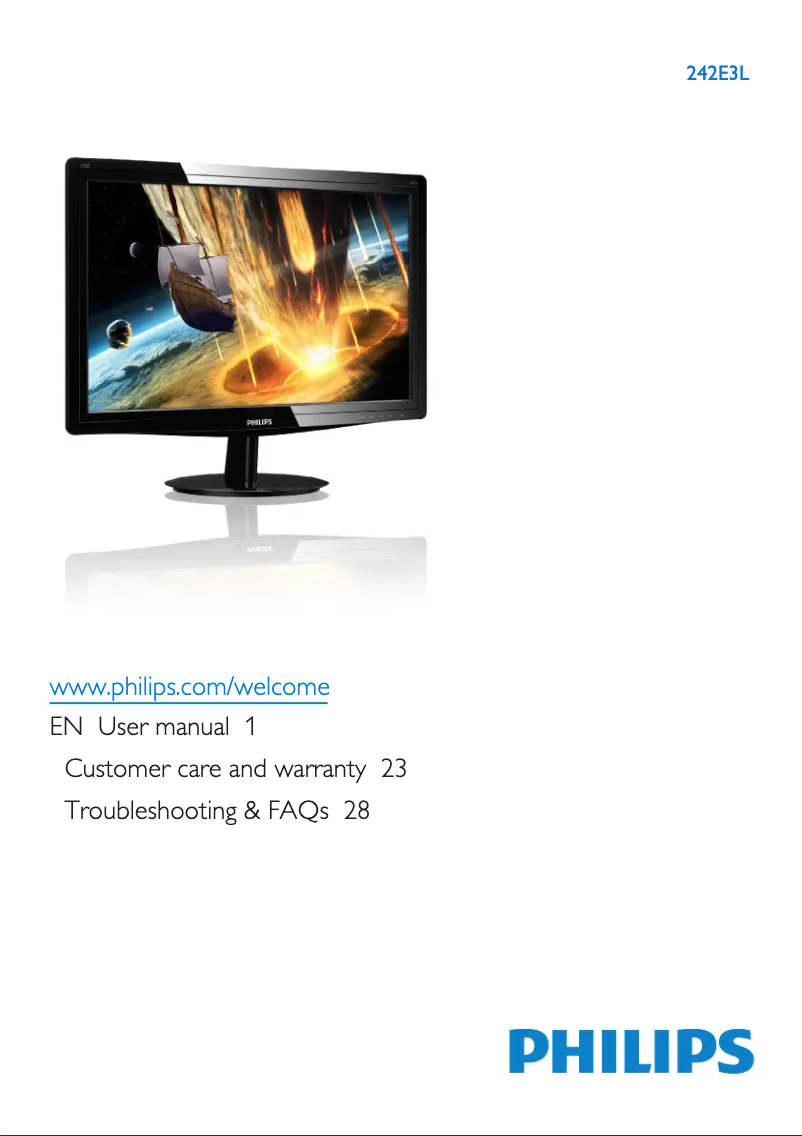 Page 1 de la notice Manuel utilisateur Philips 242E3LSB