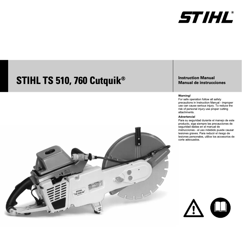 Page 1 de la notice Manuel utilisateur Stihl TS 760