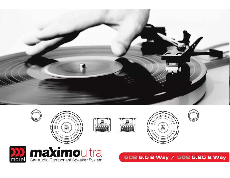 Page 1 of the manual User Manual Morel Maximo Ultra 502