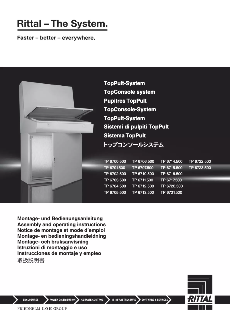 Page n°1 - Manuel utilisateur Rittal TP 6721.500