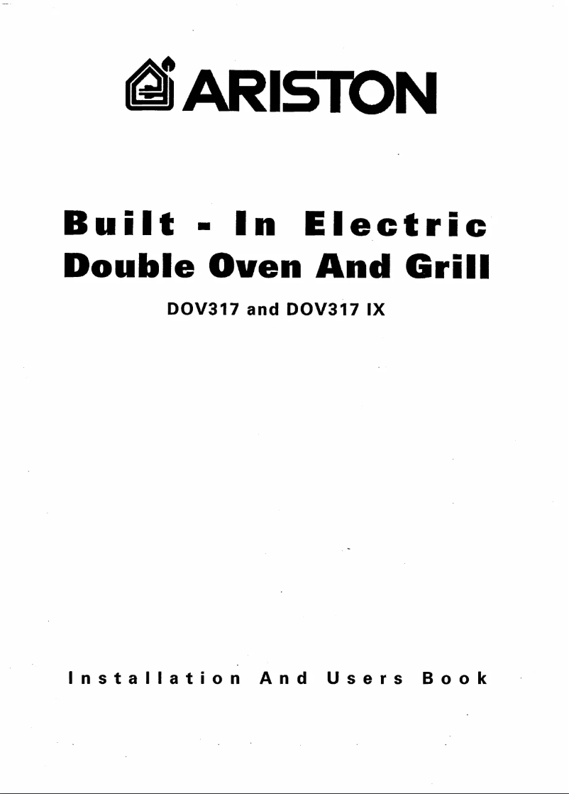 Page 1 de la notice Manuel utilisateur Ariston Thermo DOV317