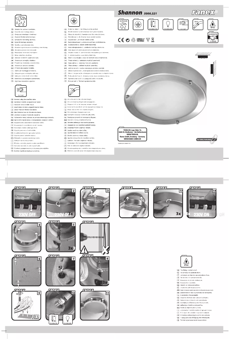 Page 1 de la notice Manuel utilisateur Ranex Shannon