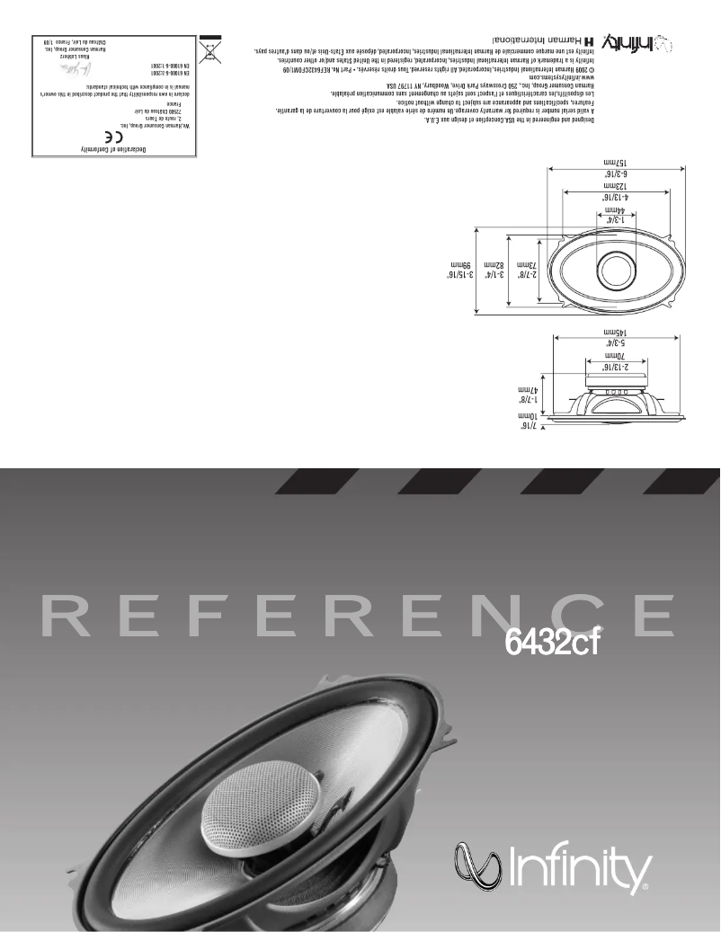 Page 1 de la notice Manuel utilisateur Infinity Reference 6432CF