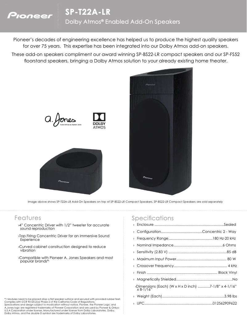 Image de la première page du manuel de l'appareil SP-T22A-LR