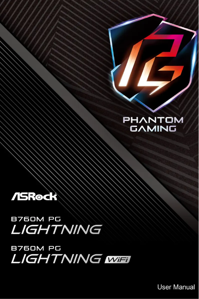 Page n°1 - Manuel utilisateur Asrock B760M PG Lightning WiFi