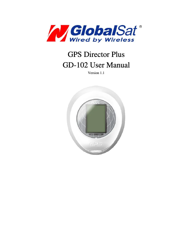 Página 1 del manual Manual de usuario GlobalSat GD-102
