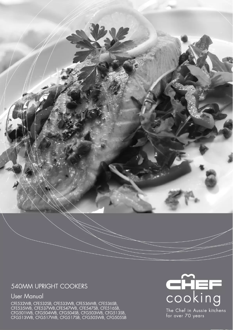 Page n°1 - Manuel utilisateur Chef CFG517WB