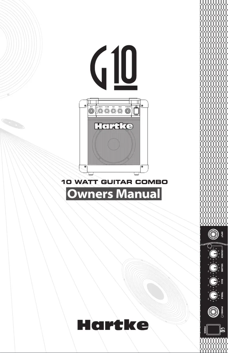 Page 1 de la notice Manuel utilisateur Hartke G10