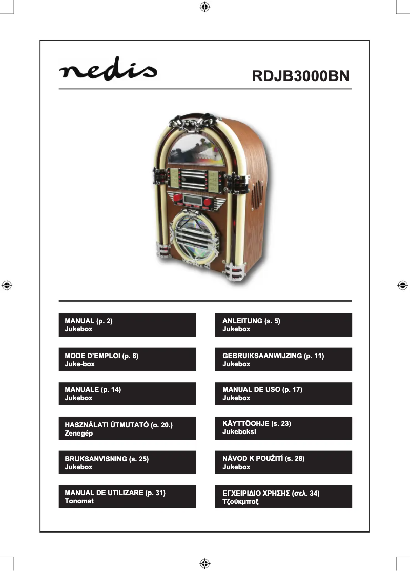 Page 1 de la notice Manuel utilisateur Nedis RDJB3000BN