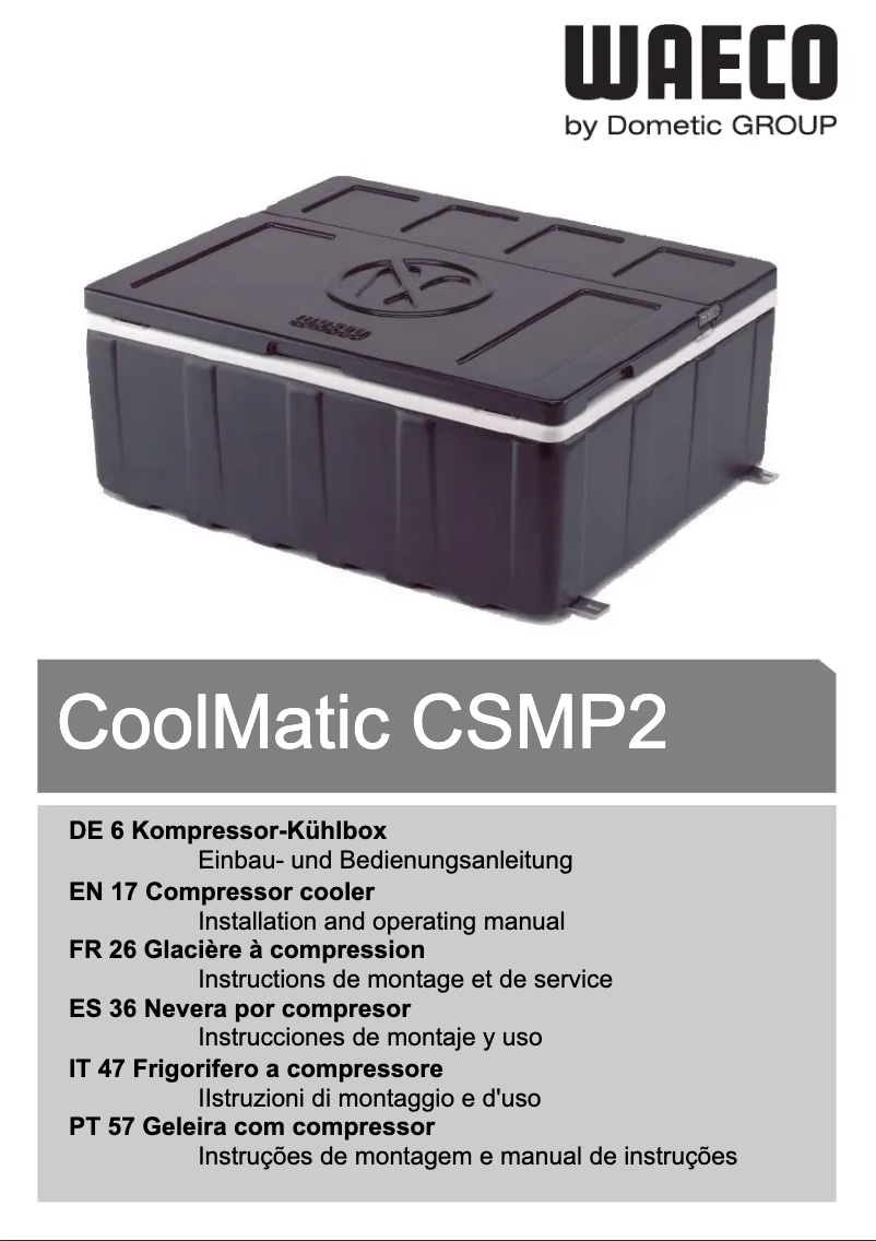 Página 1 del manual Manual de usuario Dometic CoolMatic CSMP2