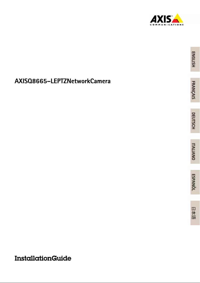 Image de la première page du manuel de l'appareil Q8665-LE