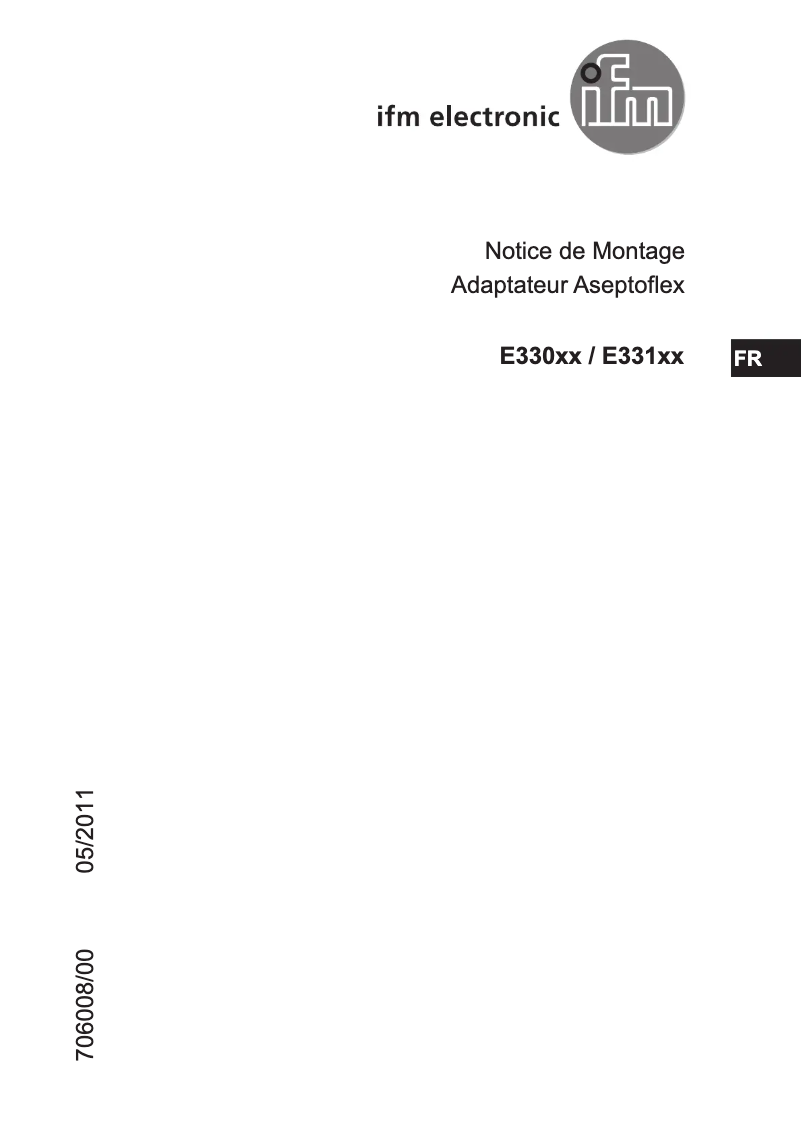 Page n°1 - Manuel utilisateur IFM E33031