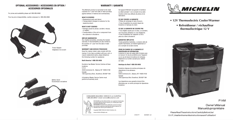 Image de la première page du manuel de l'appareil P14M