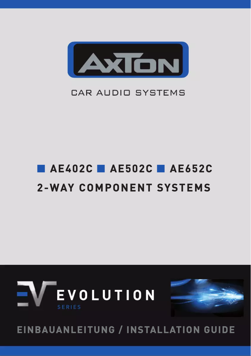 Page 1 of the manual User Manual Axton AE502C