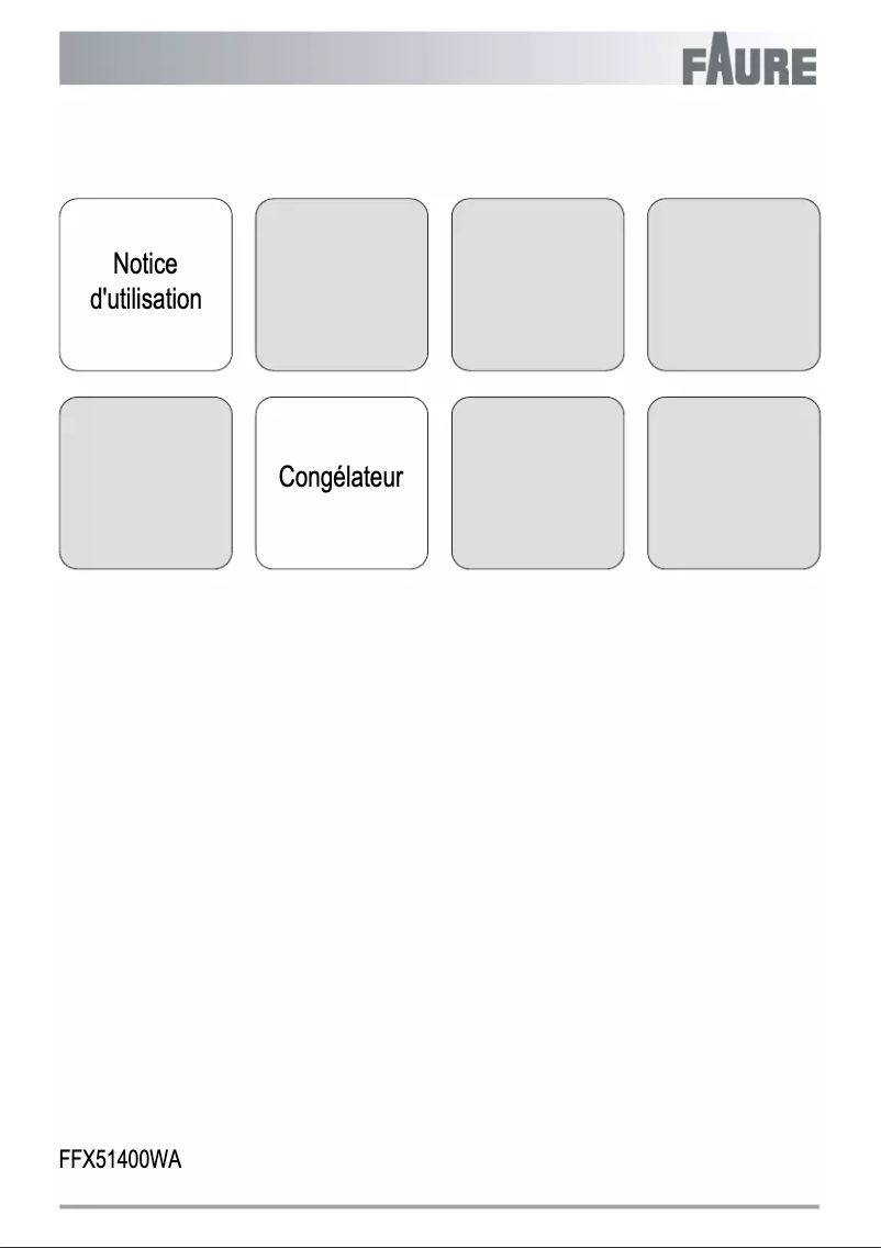 Page n°1 - Manuel utilisateur Faure FFX51400WA