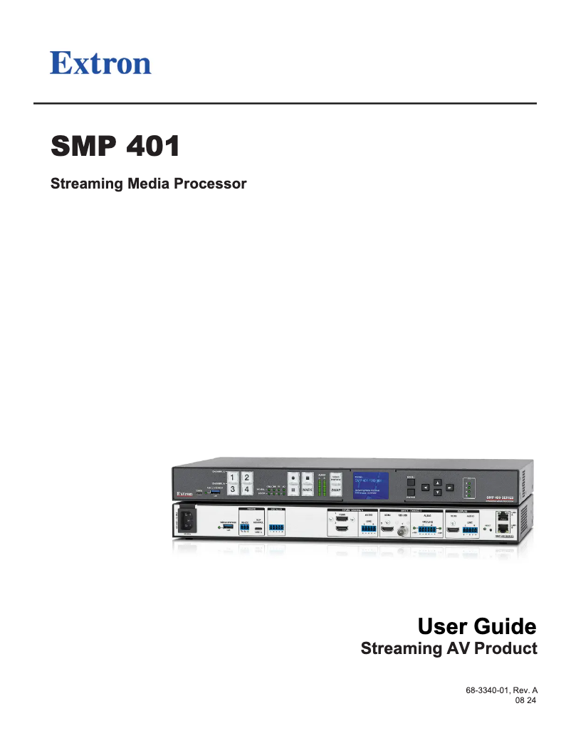 Página 1 del manual Manual de usuario Extron SMP 401