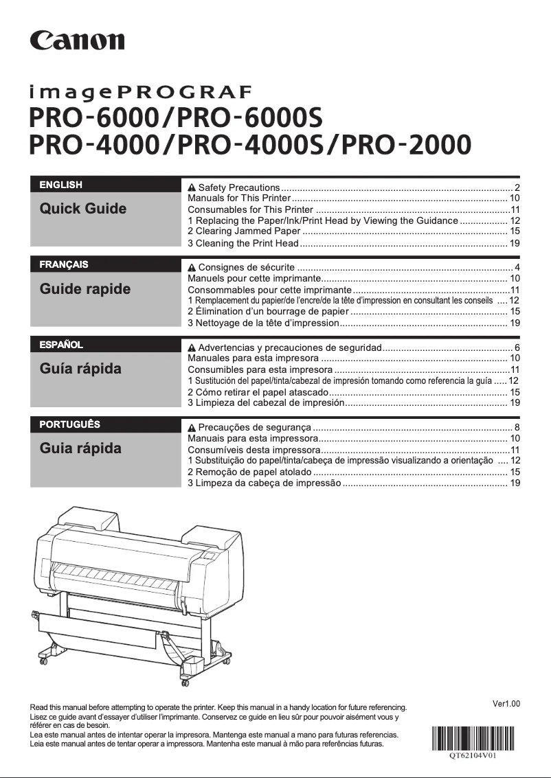 Page n°1 - Manuel utilisateur Canon imagePROGRAF PRO-4000