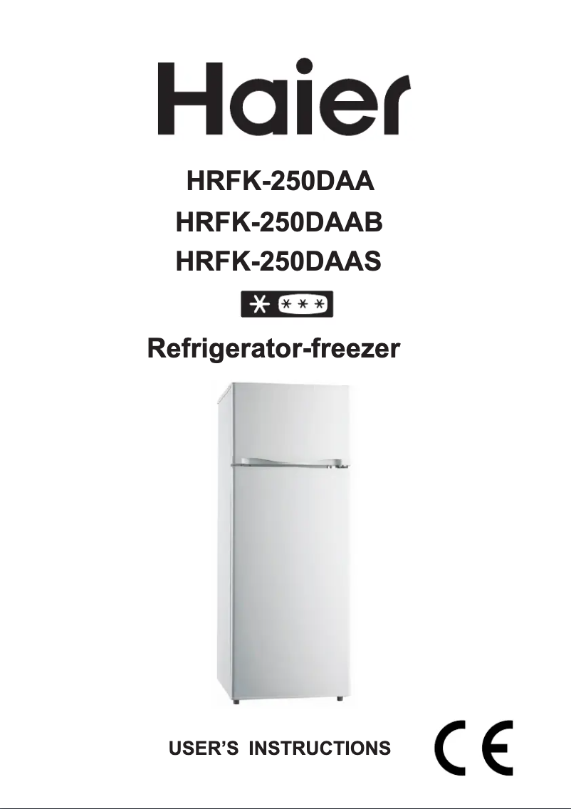 Image de la première page du manuel de l'appareil HRFK-250DAAB