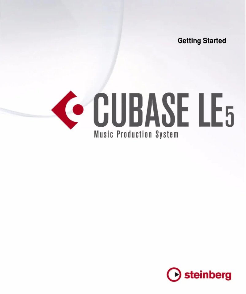 Image de la première page du manuel de l'appareil Cubase LE 5