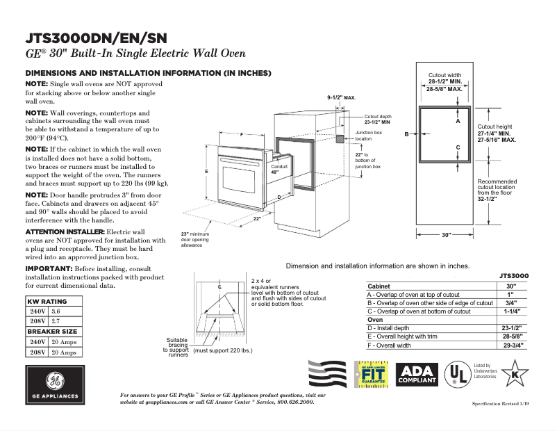 Image de la première page du manuel de l'appareil JTS3000SNSS