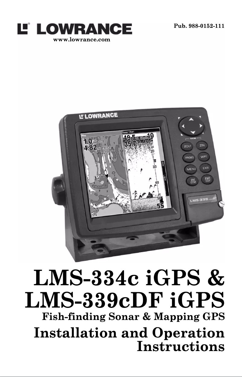 Image de la première page du manuel de l'appareil LMS334C