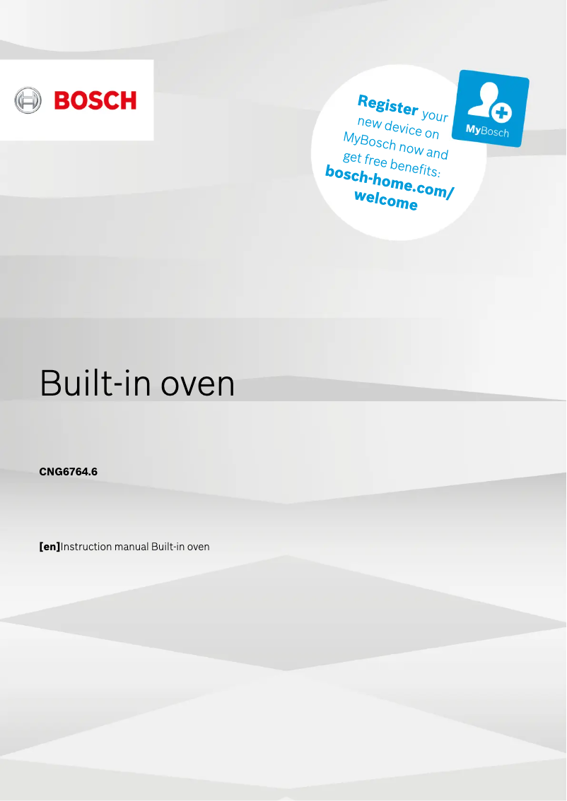 Page n°1 - Manuel d'utilisation et d'entretien Bosch CNG6764S6