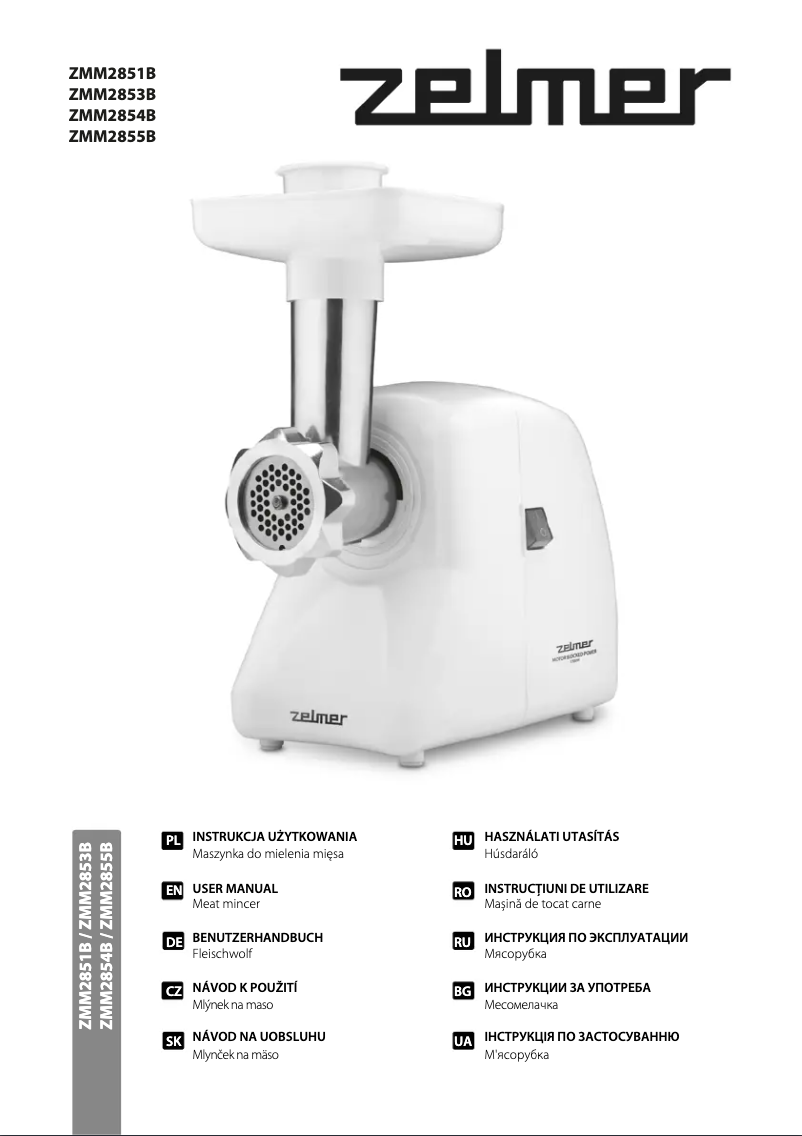 Page n°1 - Manuel utilisateur Zelmer ZMM2855B