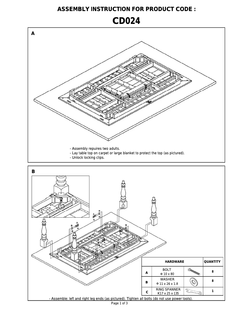 Image de la première page du manuel de l'appareil Cornwall