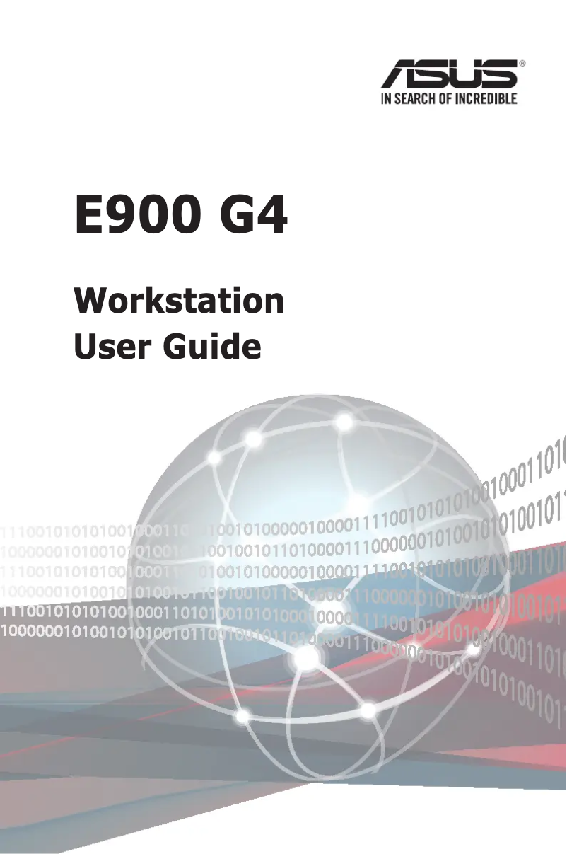 Page n°1 - Manuel utilisateur Asus E900 G4