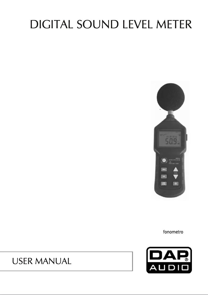 Image de la première page du manuel de l'appareil Digital Sound Level Meter 91004