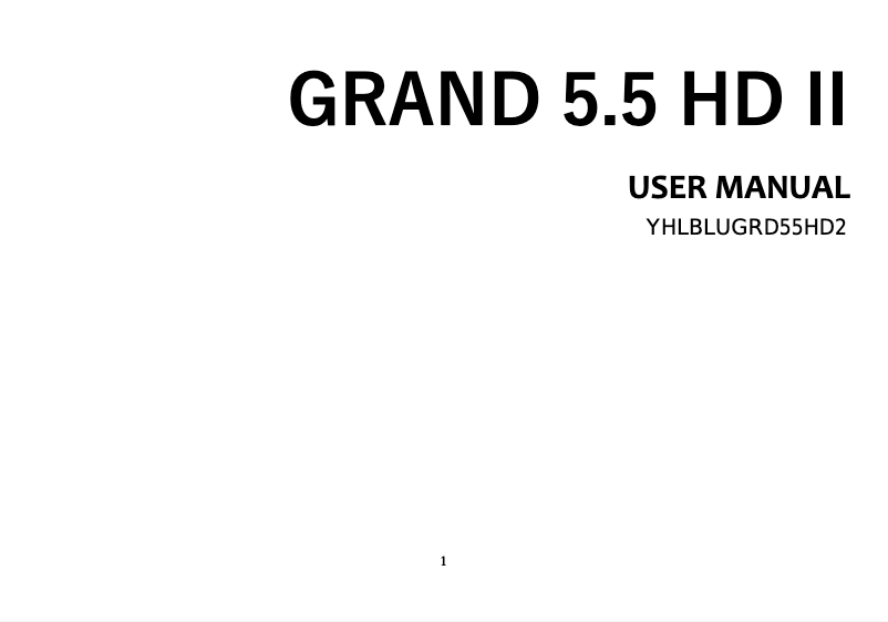 Page n°1 - Manuel utilisateur BLU Grand 5.5 HD II