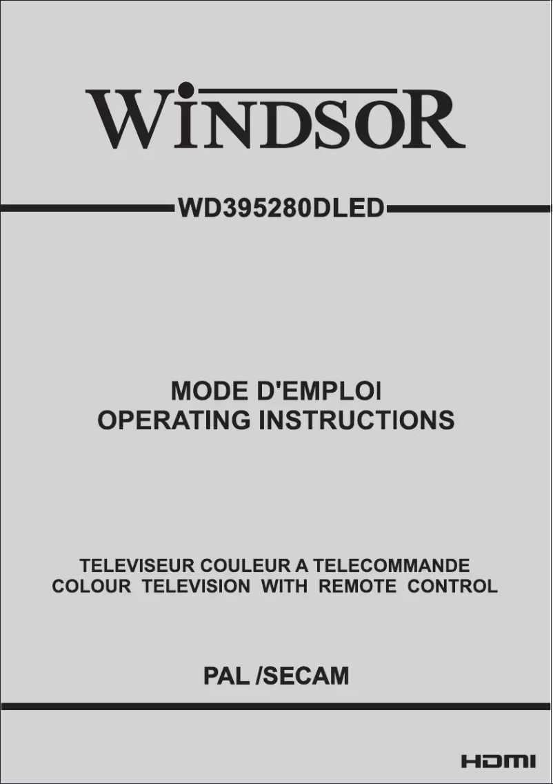 Page 1 de la notice Manuel utilisateur Windsor WD395280DLED