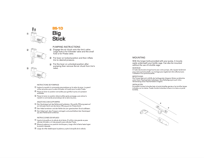 Página 1 del manual Manual de usuario Serfas BS-1D